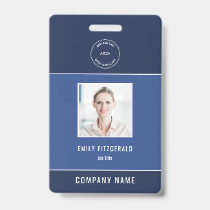 Blauer Name des Fotos für einfache Mitarbeiter Ausweis