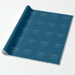 Blauer Name Modern Minimalistisch Schlicht Geschenkpapier<br><div class="desc">Sie können die Schriftart und Farben leicht ändern. Sie können auch Ihr Logo und das Hintergrundbild hinzufügen,  wie Sie möchten.</div>