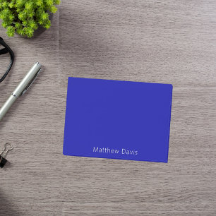 Blauer Name Post-it Klebezettel