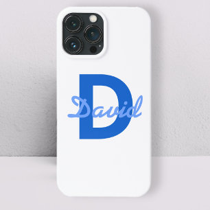 Blauer Namens- und Monogramm-Aufkleber Keramik-Wei Case-Mate iPhone Hülle