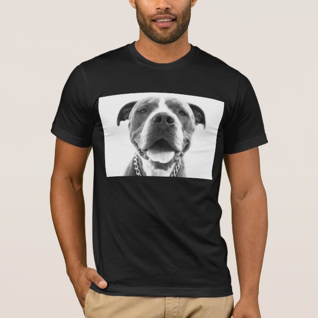 Blauer Nase Pitbull T - Shirt (Vorderseite)