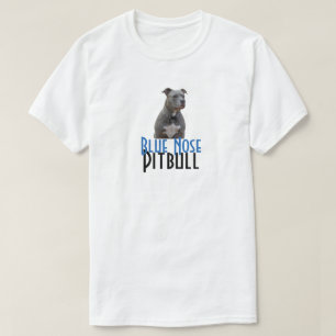 Blauer Nase Pitbull Weiß-T - Shirt