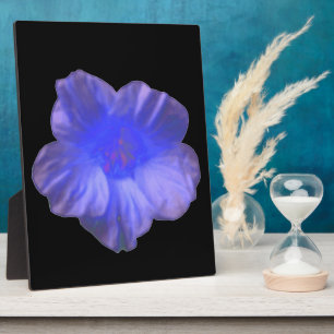 Blauer Nasturtium Blume Plaque Fotoplatte