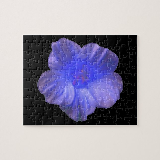 Blauer Nasturtium Blume Puzzle (Horizontal)