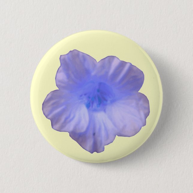 Blauer Nasturtiumknopf Button (Vorderseite)