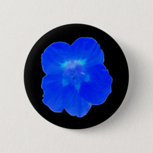 Blauer Nasturtiumknopf Button