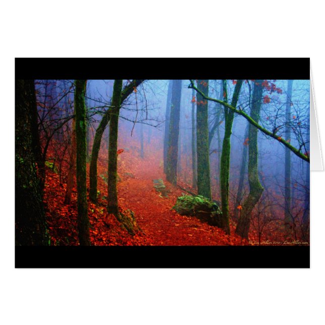 Blauer Nebel in gestrichenem Wald (Vorderseite (Horizontal))
