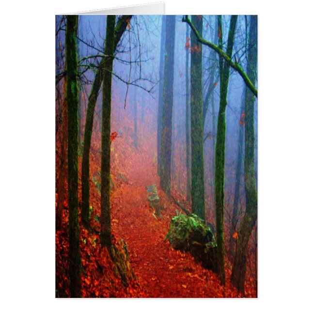 Blauer Nebel in gestrichenem Wald (Vorne)