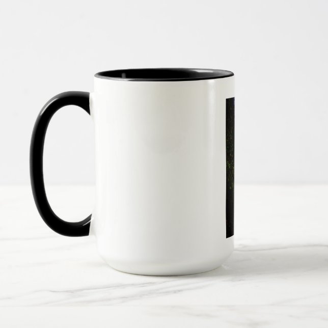 Blauer Nebel in gestrichenem Wald Tasse (Links)