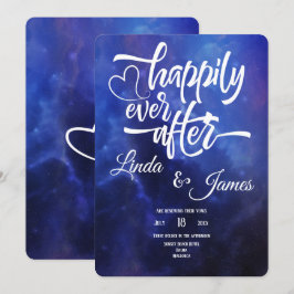 Blauer Nebel Typografie Einladung