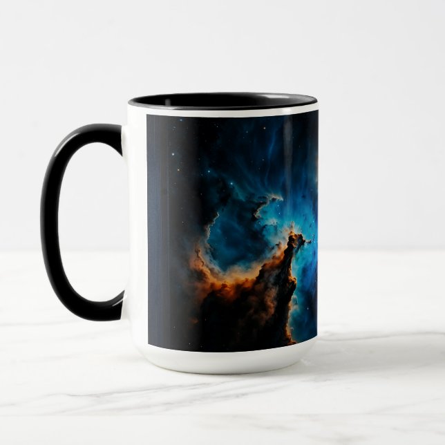 Blauer Nebel Wolken AI Konzept Kunst von Xzendor7 Tasse (Links)