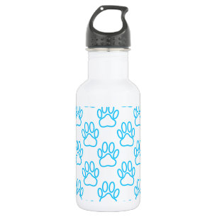 Blauer Neon Dog Druckmuster Trinkflasche