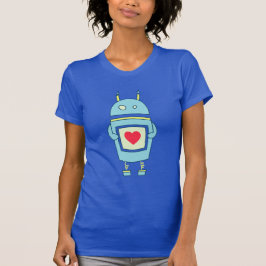 Blauer Niedlicher Roboter mit dunklem Herz-Kids-La T-Shirt