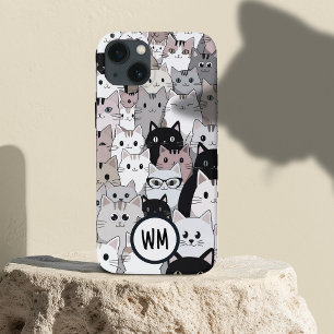 Blauer Niedlicher Warm zu viele Katzen Individuell Case-Mate iPhone Hülle
