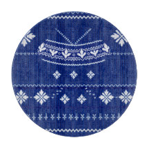 Blauer Norweger Strickmuster, Schneidbrett