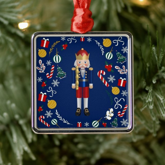 Blauer Nussknacker Ornament Aus Metall (Baum)