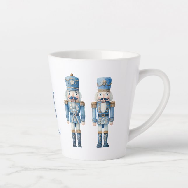 Blauer Nussknacker Weihnachten Milchtasse (Rechts)