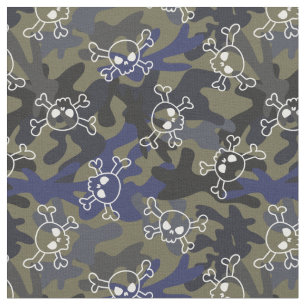 Blauer Olive-Blauer Camouflage-Muster Stoff