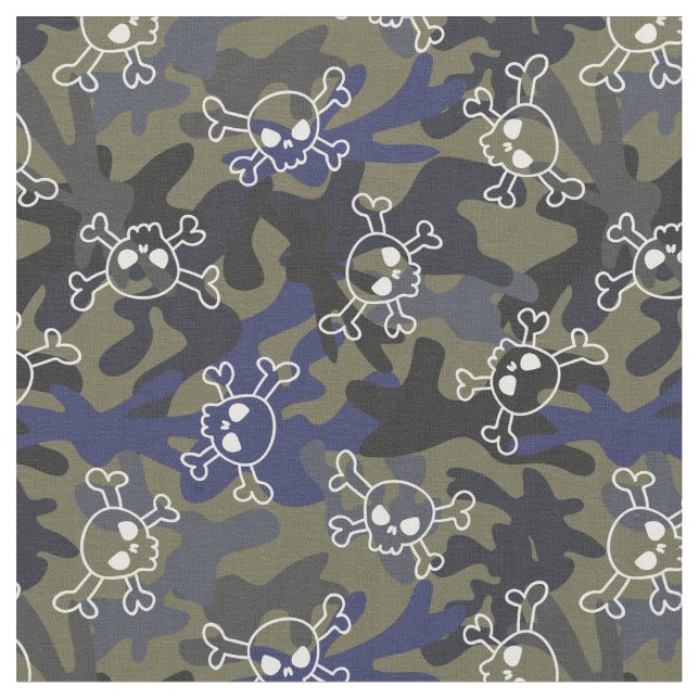 Blauer Olive-Blauer Camouflage-Muster Stoff (Nahaufnahme)