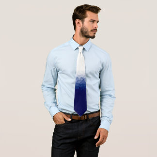 Blauer Ombré-Geometrie-Schichten-Schlips Krawatte