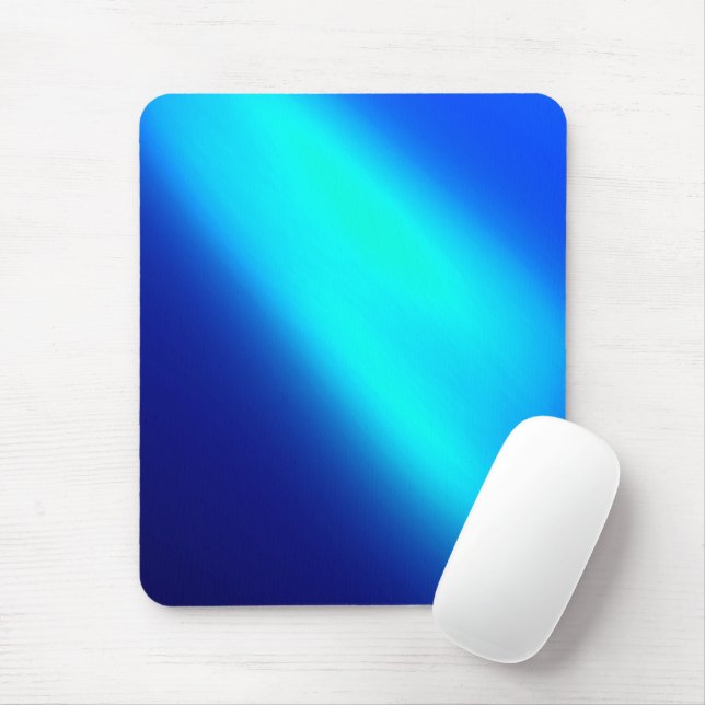 Blauer Omermondlicht Doppelstreifen Mousepad (Mit Mouse)