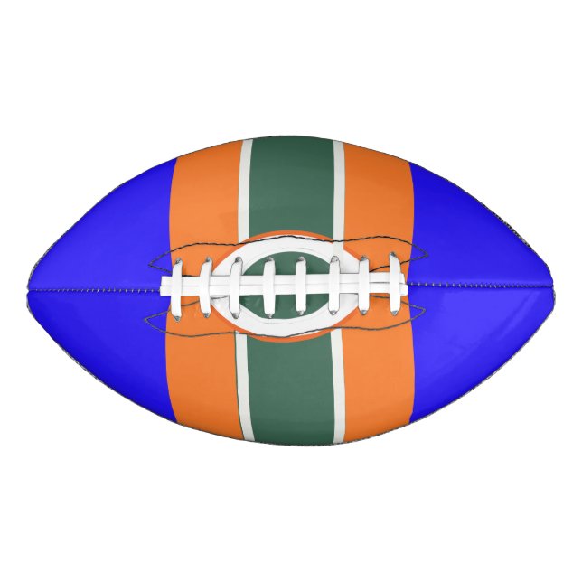 Blauer Orange Green 2 Panel Design Football (Vorderseite)
