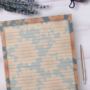 Blauer Orange Retro Mitte des 1950er-Jahren Notizblock