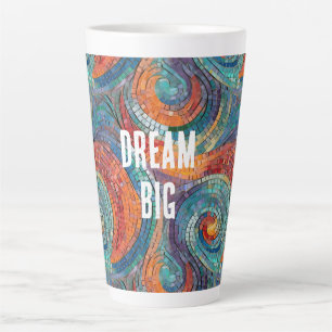 Blauer Orange Swirl Milchtasse