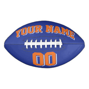 BLAUER ORANGE UND WEISS Custom Football