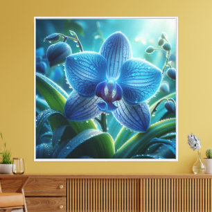 Blauer Orchid Leinwanddruck