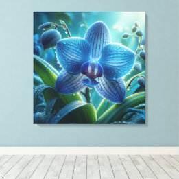 Blauer Orchid Leinwanddruck