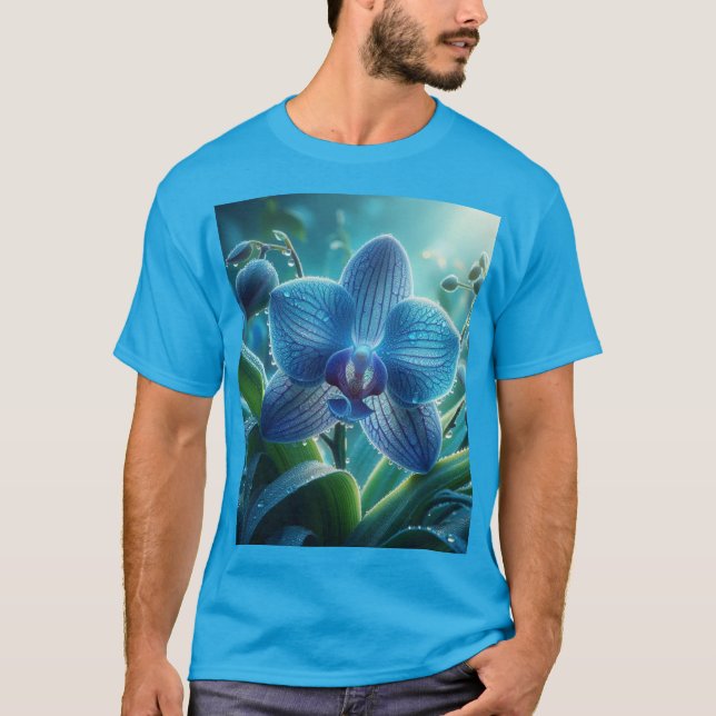 Blauer Orchid T-Shirt (Vorderseite)