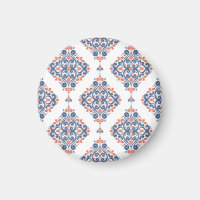 Blauer Ornamentiv Orange: Vintag nahtlos