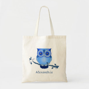 Blauer Owl Totbeutel Tragetasche