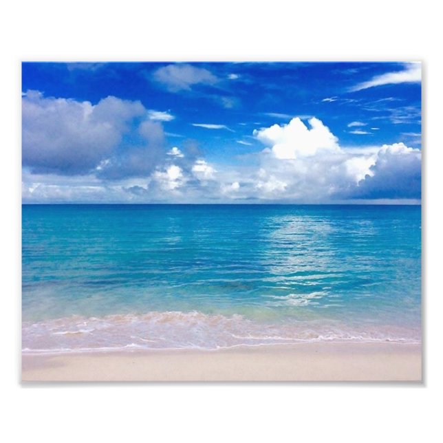 Blauer Ozean | Beach Print Fotodruck (Vorne)