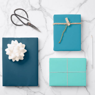 Blauer Ozean Geschenkpapier Set