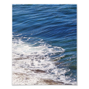 Blauer Ozean Nahaufnahme bei Malibu Fotodruck