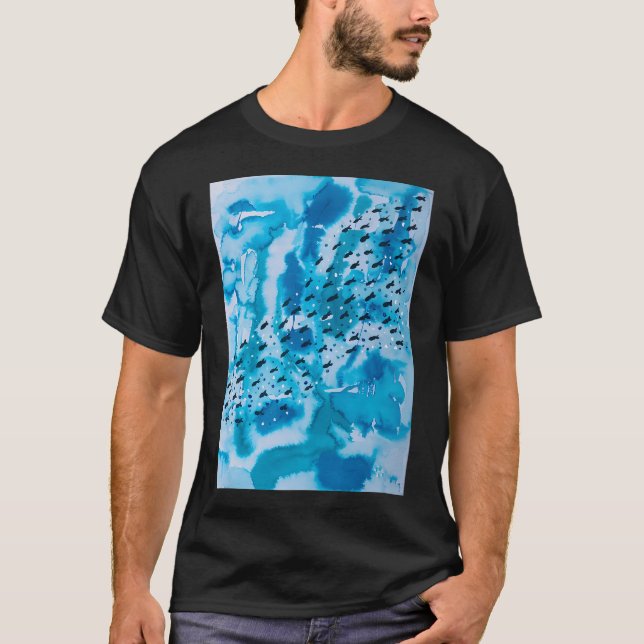 Blauer Ozean T-Shirt (Vorderseite)