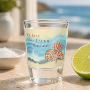 Blauer Ozean Wave Gastgeschenk Hochzeit Shot Glass Schnapsglas