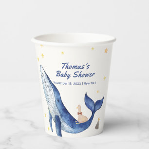 Blauer Ozean Whimsical Duck Stars Whale Baby Dusch Pappbecher