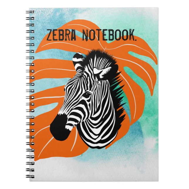 Blauer Ozean Zebra Notizblock (Vorderseite)