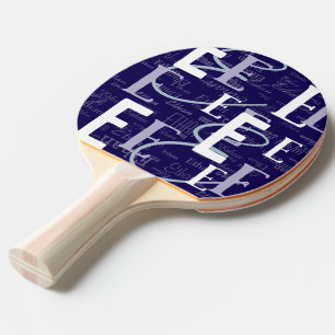 Blauer Paddle mit seinem Namen erstellen Tischtennis Schläger