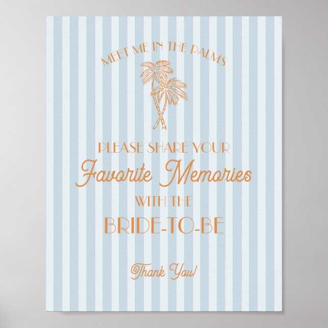 Blauer Palmsprings Favoritenblume mit Bridge-Erinn Poster (Vorne)