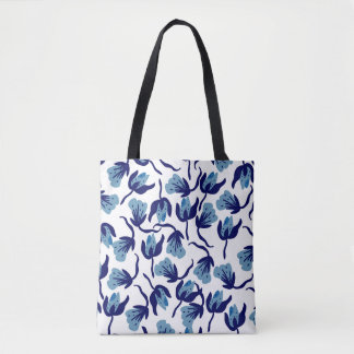 Blauer Pansy Floral: Hand Gezeichnet Nahtlos.