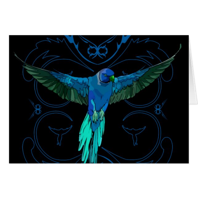 Blauer Papagei (Vorderseite (Horizontal))