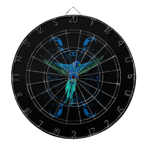 Blauer Papagei Dartscheibe