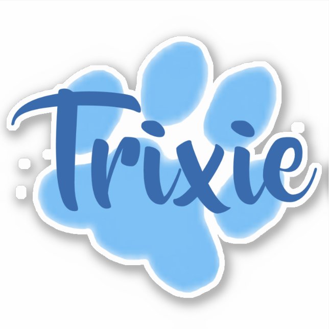 Blauer Pappdruck-Sonderaufkleber Aufkleber (Vorderseite)