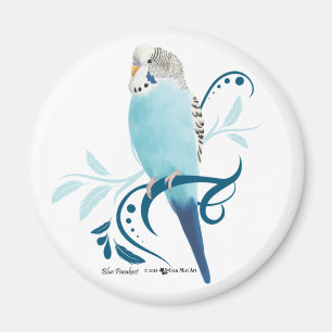 Blauer Parakeet Magnet