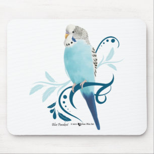 Blauer Parakeet Mousepad