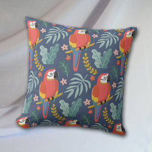 Blauer Parrot Land Tropical Pattern Kissen Kissen
